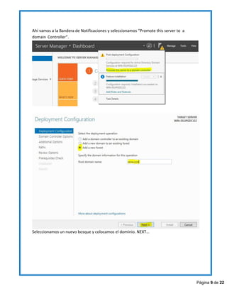 Manual de Instalación Active Directory Windows Server 2012 R2 | PDF