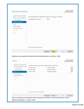 Manual de Instalación Active Directory Windows Server 2012 R2 | PDF