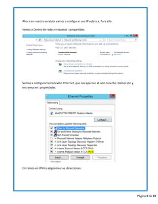 Manual de Instalación Active Directory Windows Server 2012 R2 | PDF