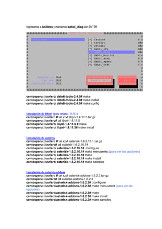 Instalacion de Asterisk y freePBX en CentOS | PDF
