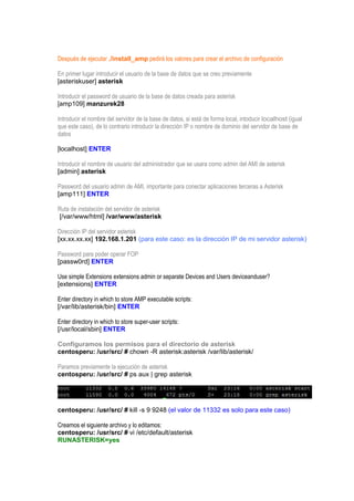 Instalacion de Asterisk y freePBX en CentOS | PDF