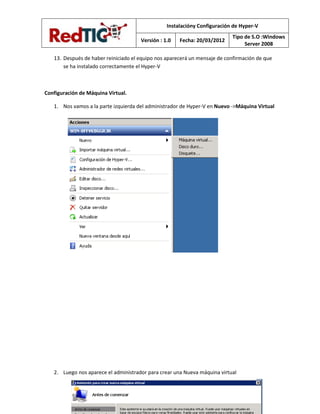 Instalacion de hyper v | DOCX