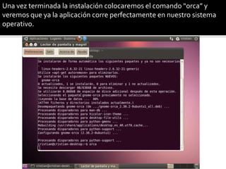 Instalacion de orca mediante terminal | PPTX