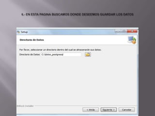 6.- EN ESTA PAGINA BUSCAMOS DONDE DESEEMOS GUARDAR LOS DATOS 
