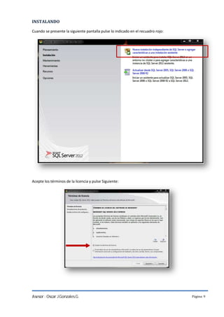 tutorial instalacion sql server y sql server... INSTALACION DE SQL SERVER 2012.pdf