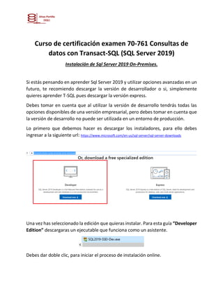 Instalación de Sql Server 2019 On-Premises. | PDF