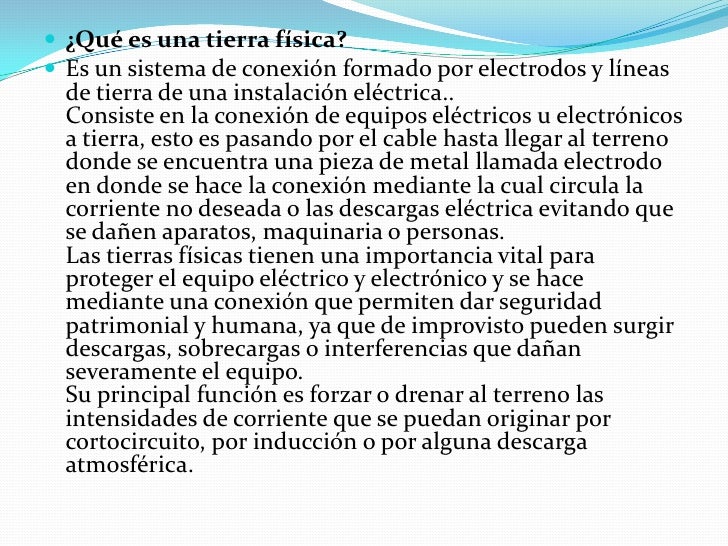 Instalacion de una tierra fisica Instalacion de una tierra fisica