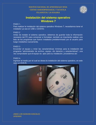 Instalacion de windows 7 | PDF
