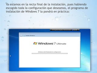 Instalacion de windows 7 paso a paso | PPTX