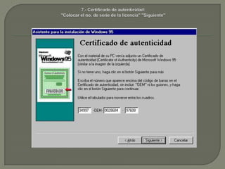  Formateo E Instalacion de windows 95