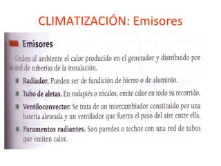 CLIMATIZACIÓN: Emisores 