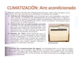 CLIMATIZACIÓN: Aire acondicionado 