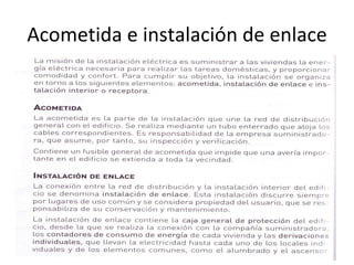 Acometida e instalación de enlace 