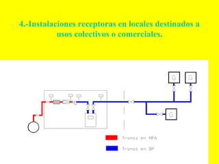 4.-Instalaciones receptoras en locales destinados a
           usos colectivos o comerciales.
 
