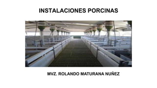 INSTALACIONES PORCINAS
MVZ. ROLANDO MATURANA NUÑEZ
 