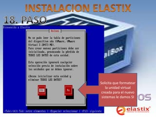 Solicita que formatear
    la unidad virtual
 creada para el nuevo
 sistemas le damos SI
 