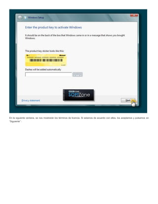 En la siguiente ventana, se nos mostrarán los términos de licencia. Si estamos de acuerdo con ellos, los aceptamos y pulsamos en
“Siguiente” :
 