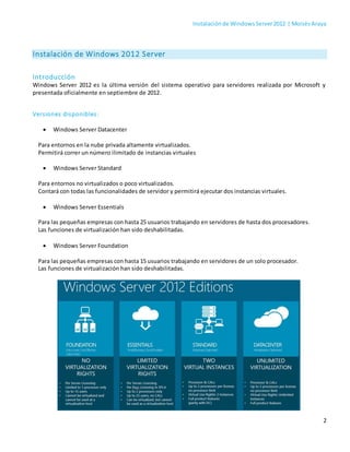 Instalación e Introducción básica de Windows Server 2012 | PDF