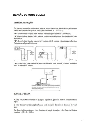34
LIGAÇÃO DE MOTO-BOMBA
 