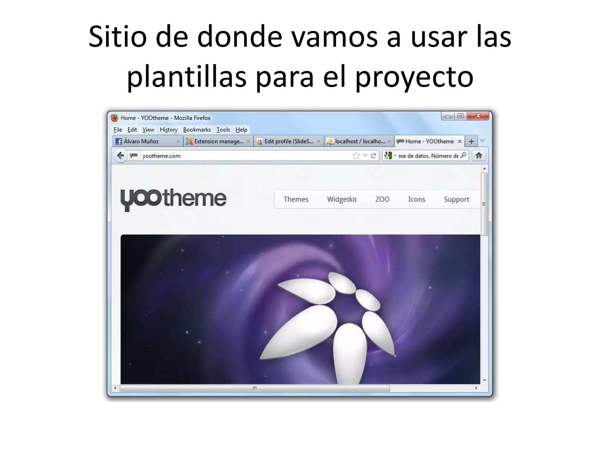 Sitio de donde vamos a usar las
   plantillas para el proyecto
 