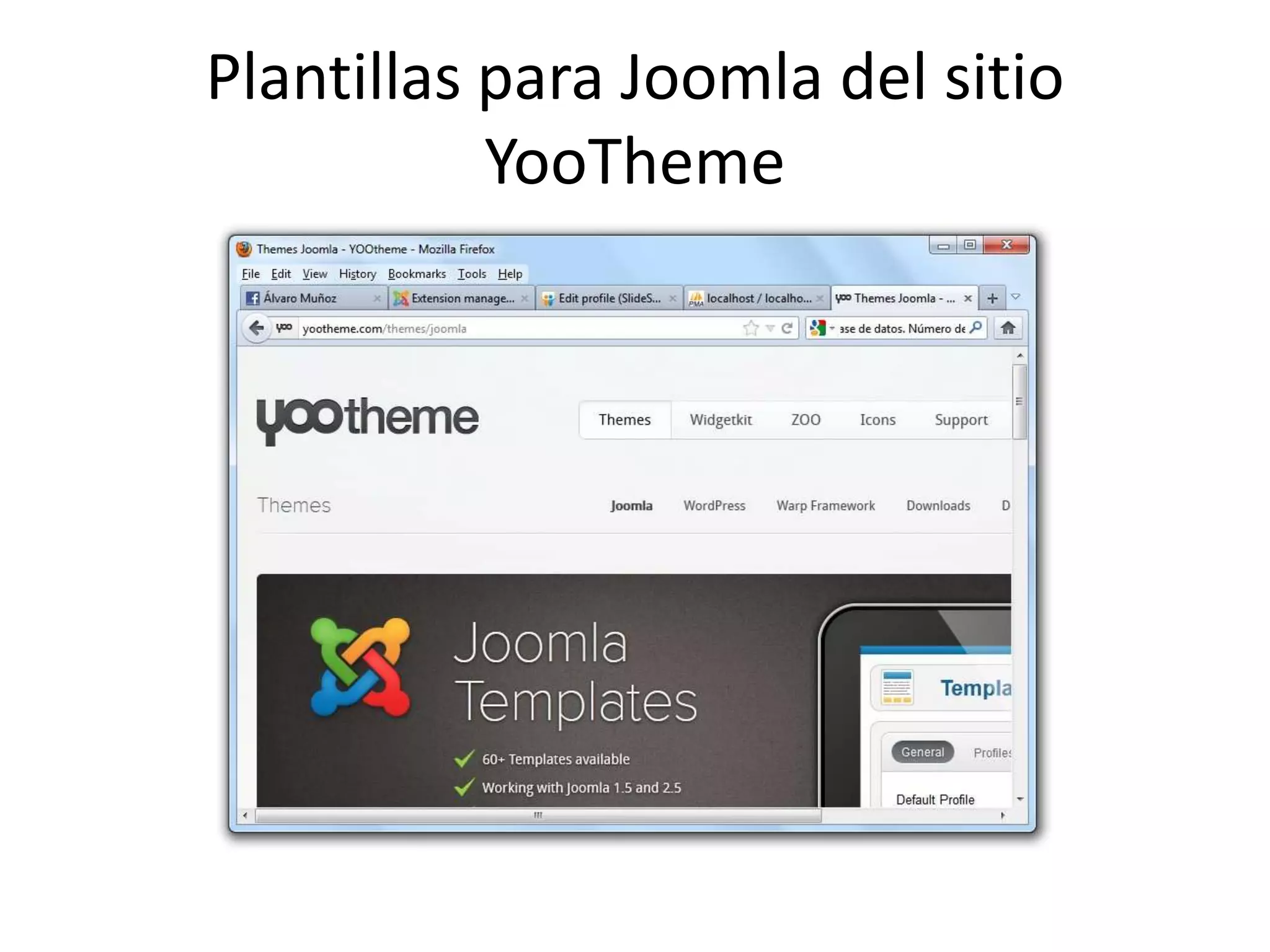Plantillas para Joomla del sitio
           YooTheme
 