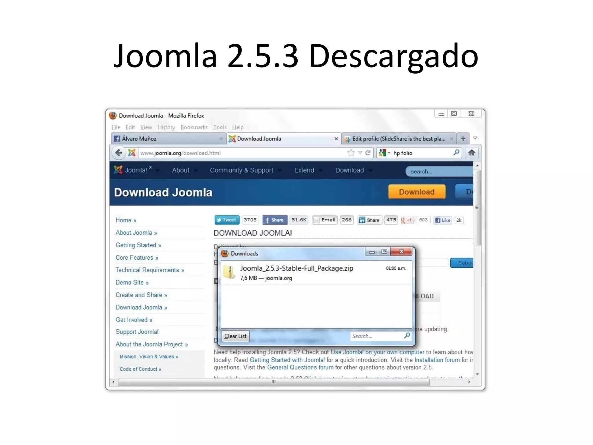Joomla 2.5.3 Descargado
 