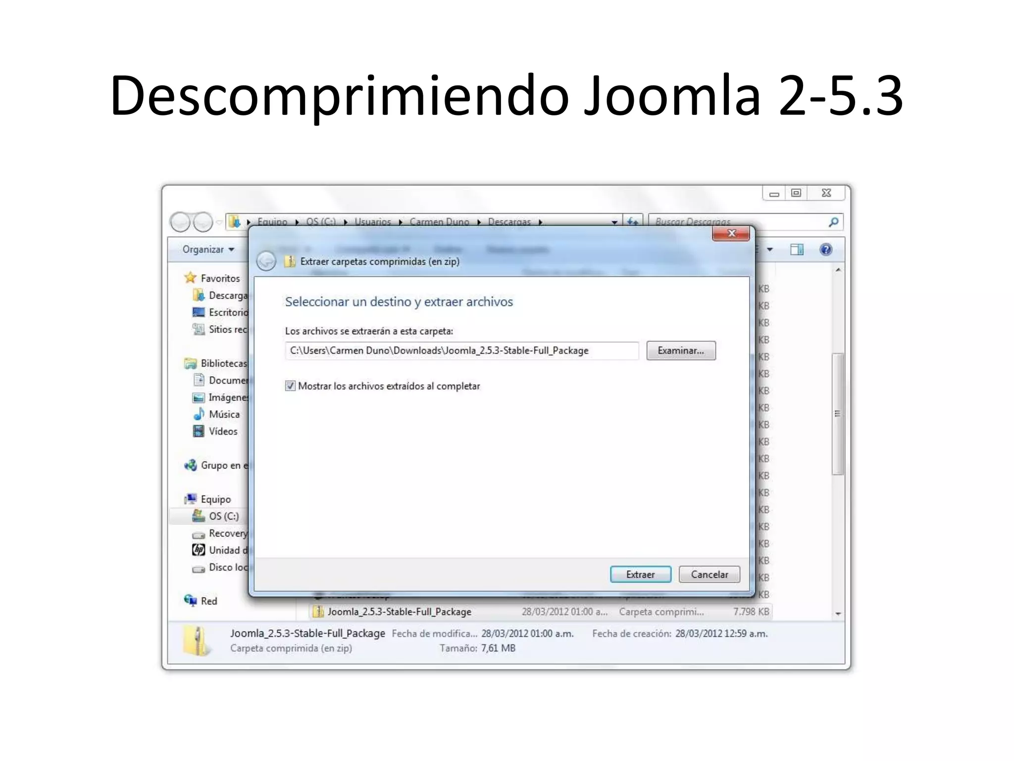 Descomprimiendo Joomla 2-5.3
 