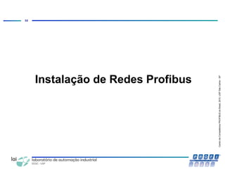 CentrodeCompetênciaPROFIBUSdoBrasil,2010,USPSãoCarlos-SP
32
Instalação de Redes Profibus
 