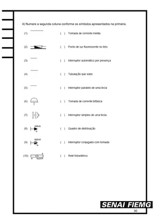 30
4) Numere a segunda coluna conforme os símbolos apresentados na primeira.
 