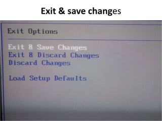 Exit & save changes

 