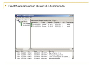 Pronto!Já temos nosso cluster NLB funcionando.   