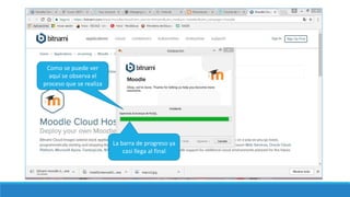Como se puede ver
aquí se observa el
proceso que se realiza
La barra de progreso ya
casi llega al final
 