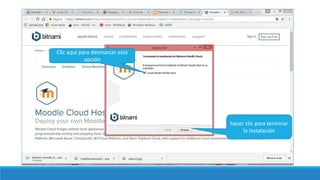 hacer clic para terminar
la instalación
Clic aquí para desmarcar esta
opción
 