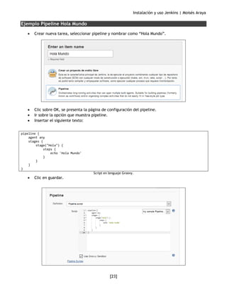 Instalacion y uso basico de Jenkins | PDF