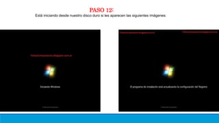 PASO 12:
Está iniciando desde nuestro disco duro si les aparecen las siguientes imágenes:
 