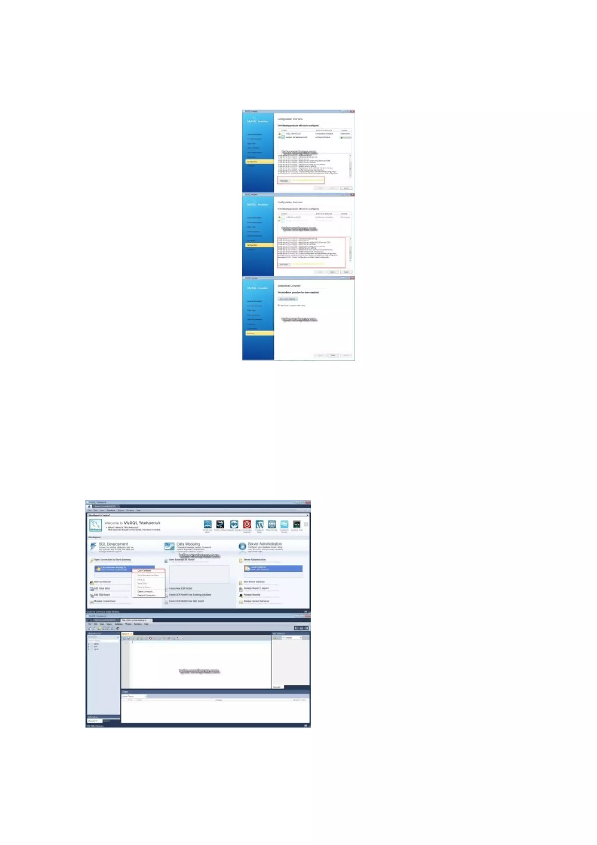 Una vez instalado MySQL, crearemos una base de datos, una tabla y un
procedimiento almacenado. Usaremos la interfaz Workbench para Administrar My
SQL.
MySQL Workbench – SQL Development

Creado un nuevo Esquema (Base de Datos) en MySQL

 