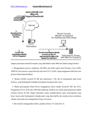 Instalasi mikrotik-router os | PDF