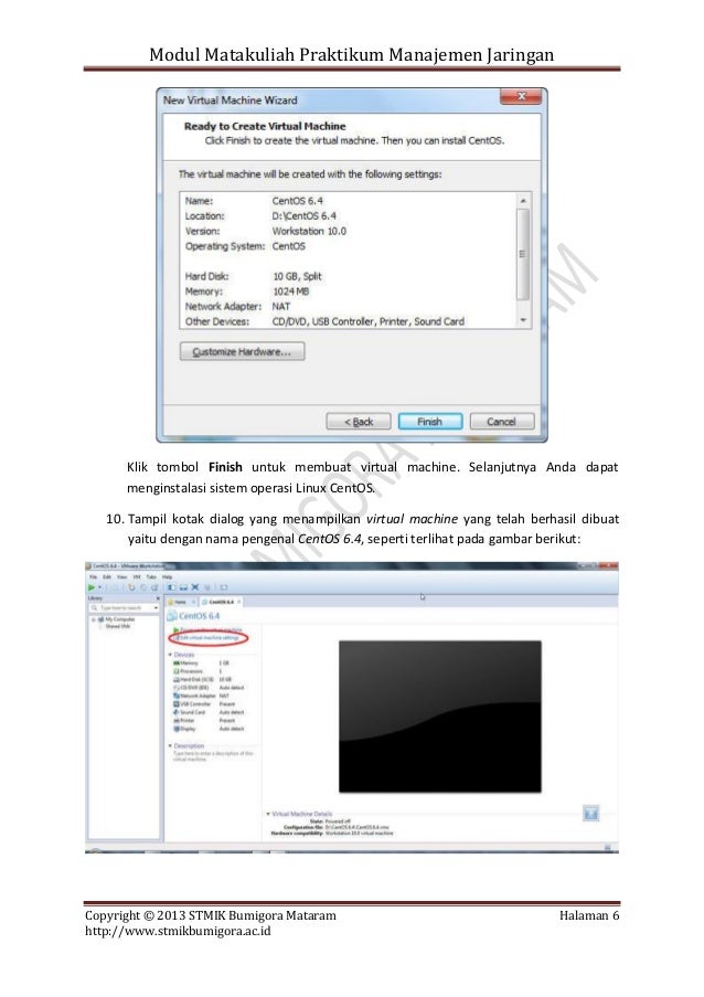 Instalasi CentOS 6.4 Pada VMWare Workstation 10