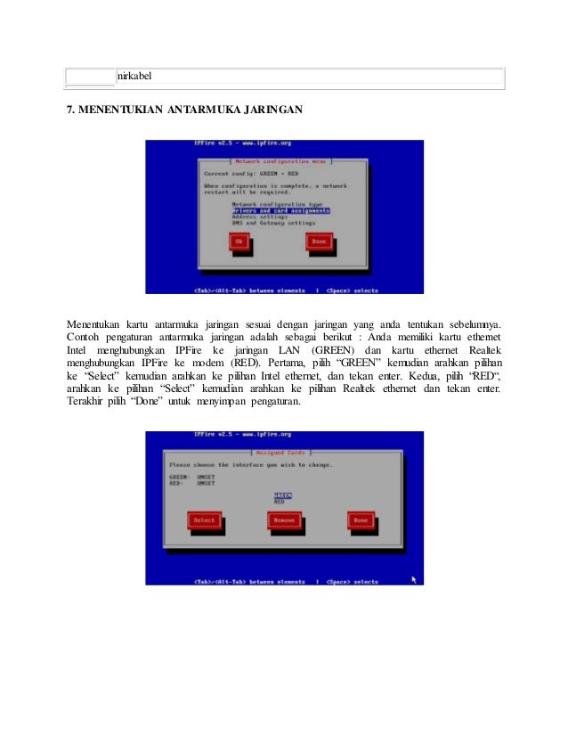 Instalasi dan konfigurasi ip fire