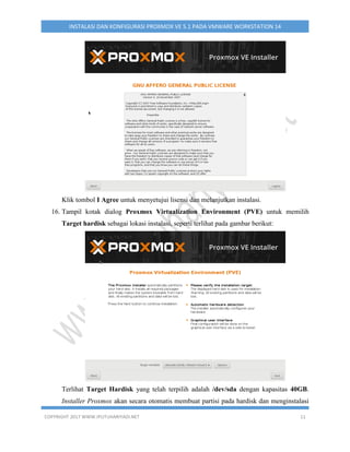 Instalasi dan Konfigurasi Proxmox VE 5.1 pada VMware Workstation 14 | PDF