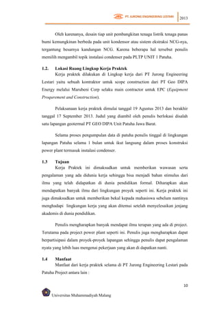 Instalasi kondensor pltp 55 mw | PDF