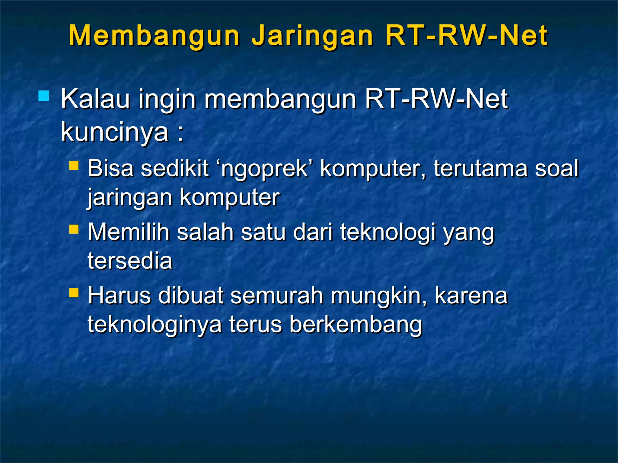 Instalasi RT/RW Net | PPT