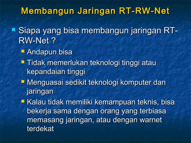Instalasi RT/RW Net | PPT
