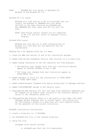 Win32dasm Install | TXT