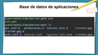 Base de datos de aplicaciones
 