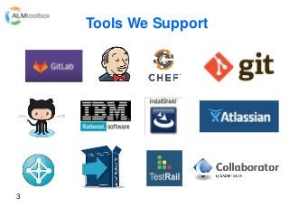 3
Tools We Support
 