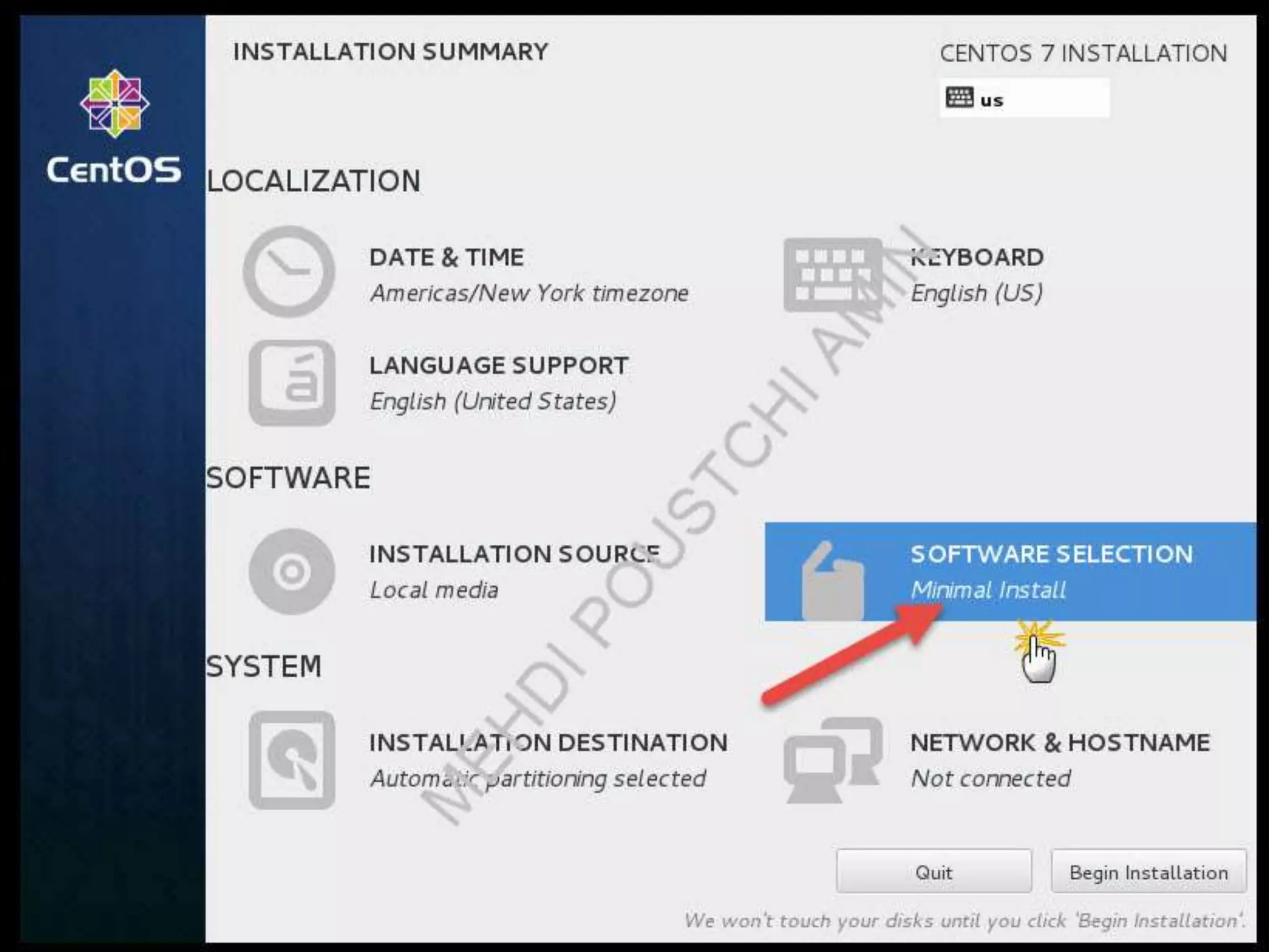 Install Linux CentOS 7.0