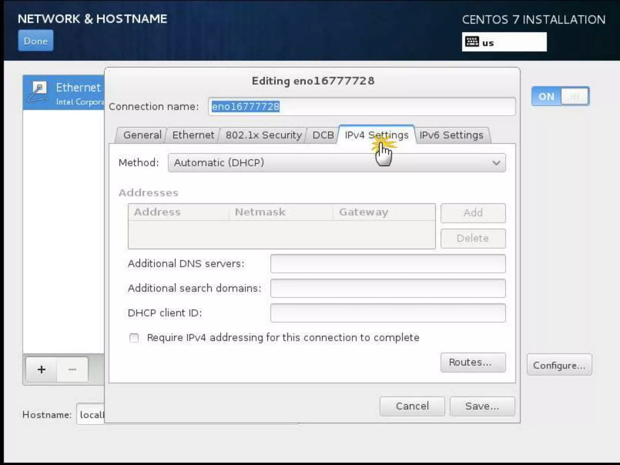 Install Linux CentOS 7.0