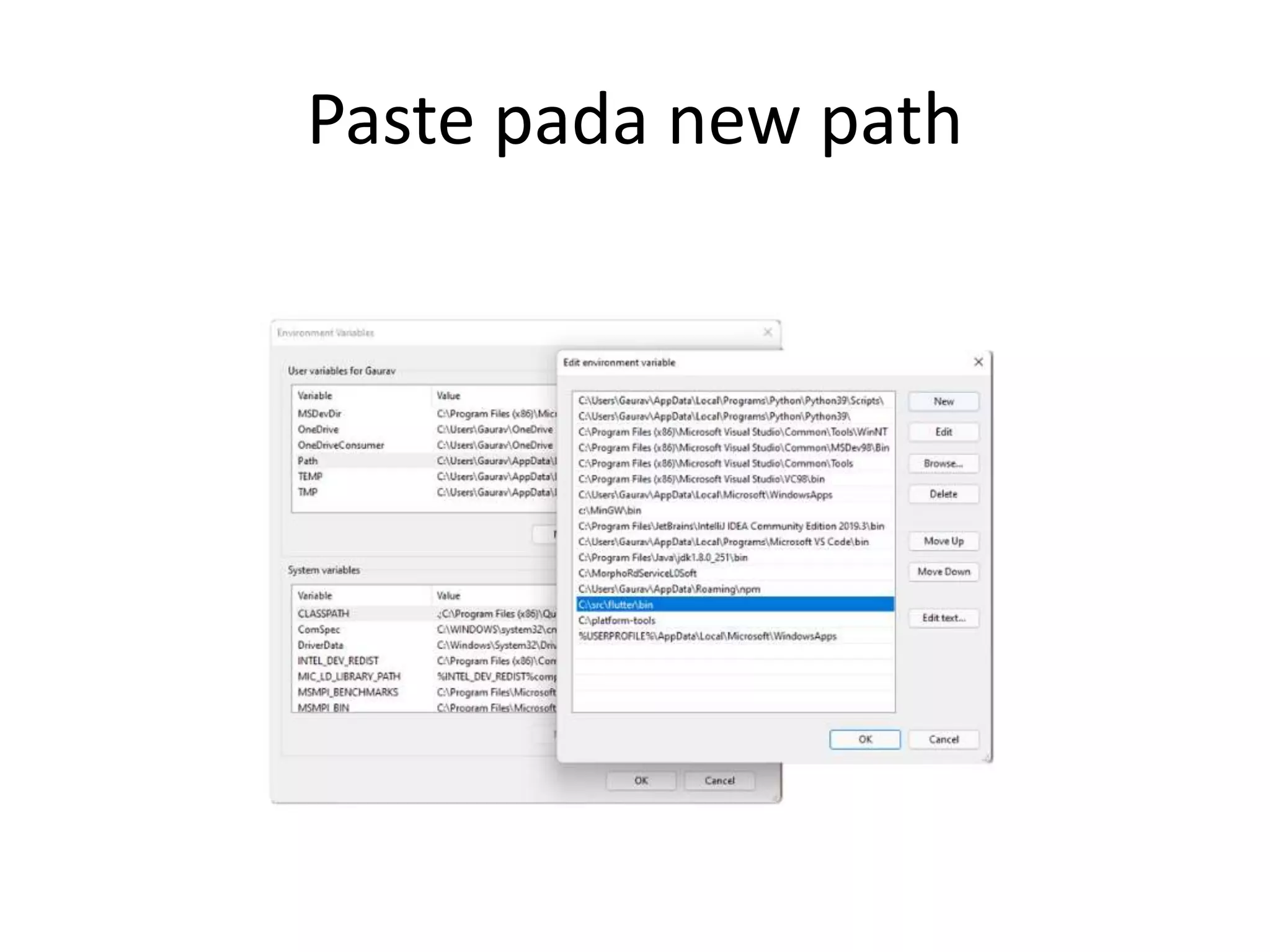 Paste pada new path
 