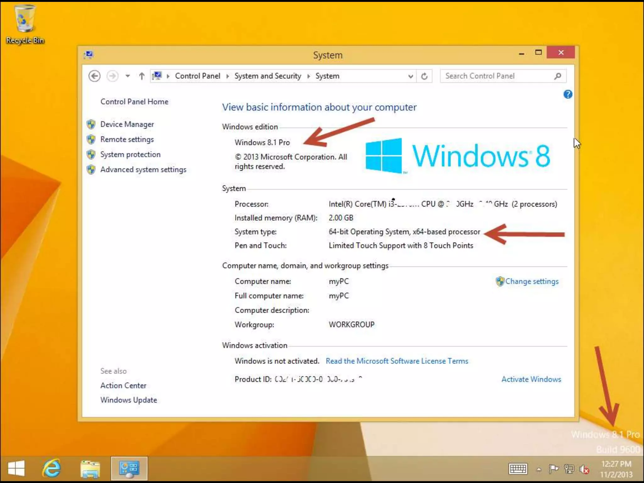 Install windows 8.1 Pro